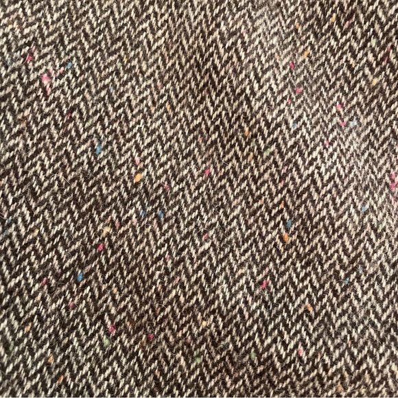 NWT Walter Baker Speckled Tweed Mini Skirt Brown Multi Cross Front Size 4 $198 - Picture 2 of 12
